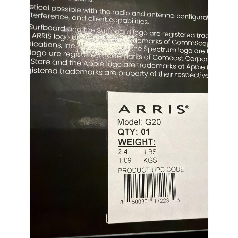 Arris (G20) - Cable Modem Router Combo -missing Quick Start Guide - Picture 2 of 5